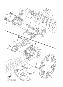 YZ250F Задний суппорт