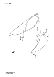 DR-Z250 Обтекатель задний