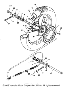 YZ125W Переднее колесо
