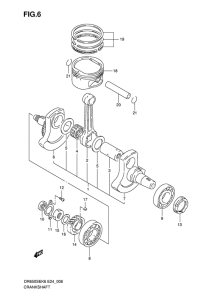 DR650 Вал коленчатый
