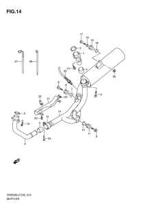 SV650 (ABS) Muffler comp