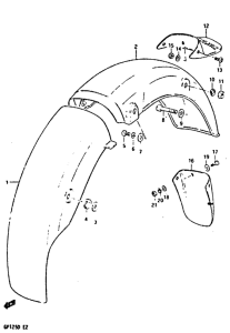 GP125 Заднее крыло