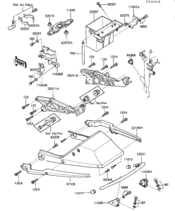 KZ1100 Battery case / electro bracket
