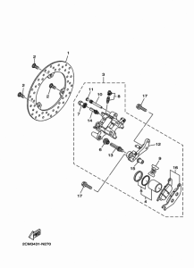 MW125A Задний суппорт