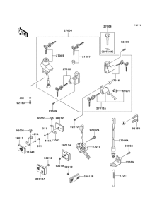 EX500 Замок зажикания