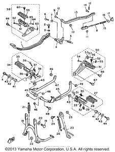 XV750B Подножки