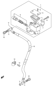 DR200 Передний тормозной цилиндр