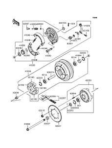VN400 Заднее колесо и цепь