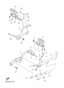 XVS950CR Stand & footrest