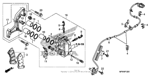 VT1300CS (ABS) Front brake caliper (vt1300csa)