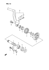 RM125 Ножной стартер
