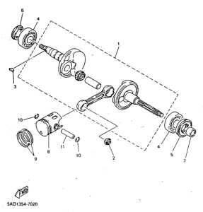YN50R Коленвал и поршень