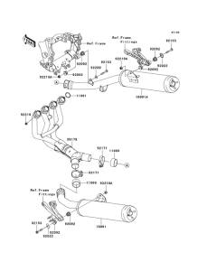 ZX1400 Muffler comp