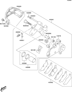  Rear brake(klx400-b2)