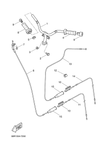 YQ50L Steering handle & cable