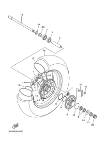 XVS1100A Переднее колесо