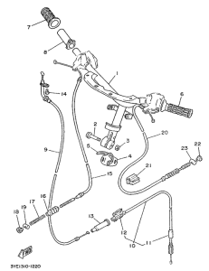 CY50 Steering handle. cable