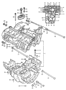 GS550 Картер двигателя