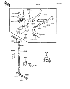 KX500 Передний тормозной цилиндр