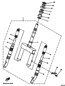 SH50 SH50A Вилка передней оси