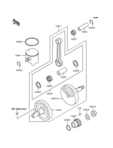 KX125 Crankshaft / piston
