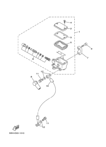 XVS650A Главный тормозной цилиндр
