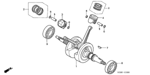 VT125 Crankshaft / piston