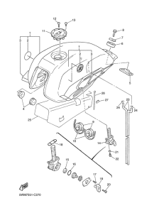 XJR1300 Топливный бак