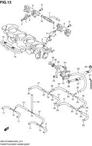 GSX-R1000 Throttle body hose / joint