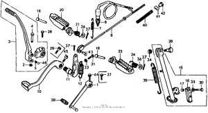 XL125 Change pedal + brake pedal + step