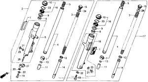 CMX250C Передняя вилка