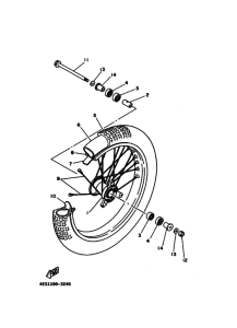 YZ85LW Переднее колесо