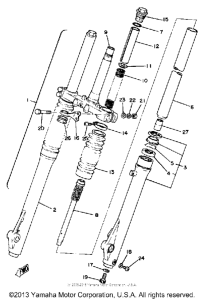 TT250G Передняя вилка