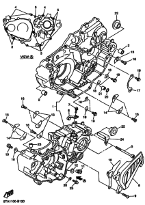 WR450F Картер двигателя