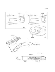 KX125 Лейбл предостережения
