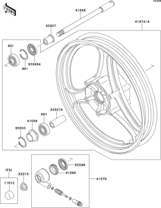 EX500 Переднее колесо