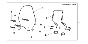 CB750F Ветровое стекло