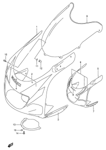 GSX-R750 Cowling body