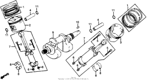 GL500I Коленчатый вал и поршни