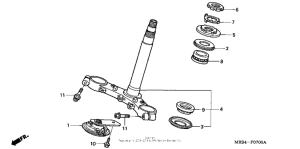 VTR1000F Траверса нижняя
