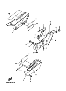 TW200E Боковая крышка