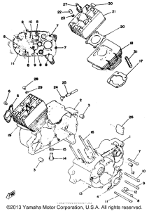 RD125C Crankcase cylinder