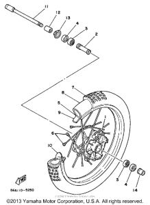 YZ125N Переднее колесо