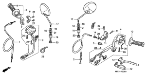 CLR125 Handle lever / switch /  cable