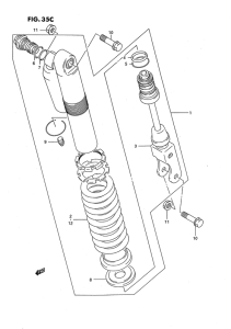 RM80 Абсорбер удавный в сборе задний
