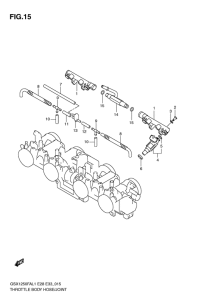 GSX1250 (ABS) Throttle body hose / joint
