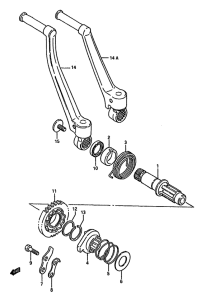 RM125 Ножной стартер