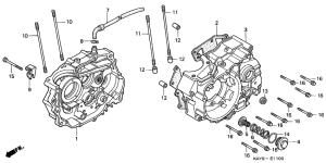 NX125 Картер двигателя