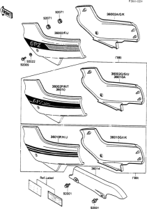 EX500 Side covers / chain cover(1 / 2)