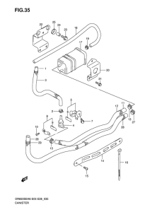 DR650 Адсорбер с активированным углем в сборе